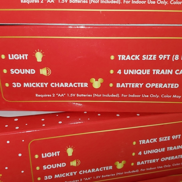 DISNEY MICKEY MOUSE HOLIDAY EXPRESS CHRISTMAS NOVELT TRAIN SET with LIGHTS AND … - Picture 5 of 5